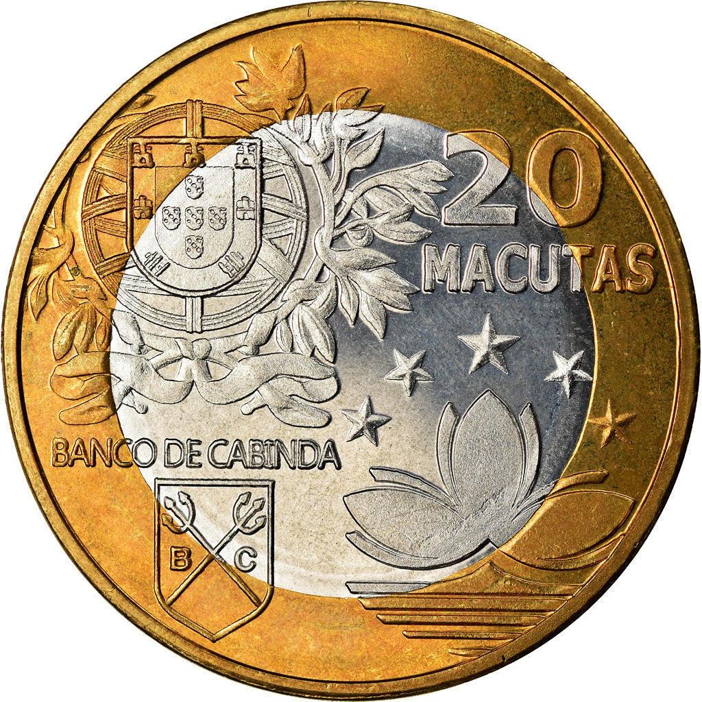 Coin, CABINDA, 20 Macutas, 2019, Retour de Macao à la Chine, MS(63)