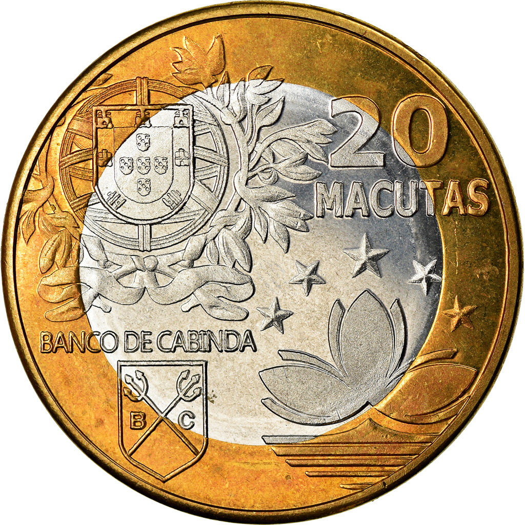 Coin, CABINDA, 20 Macutas, 2019, Retour de Macao à la Chine, MS(63)