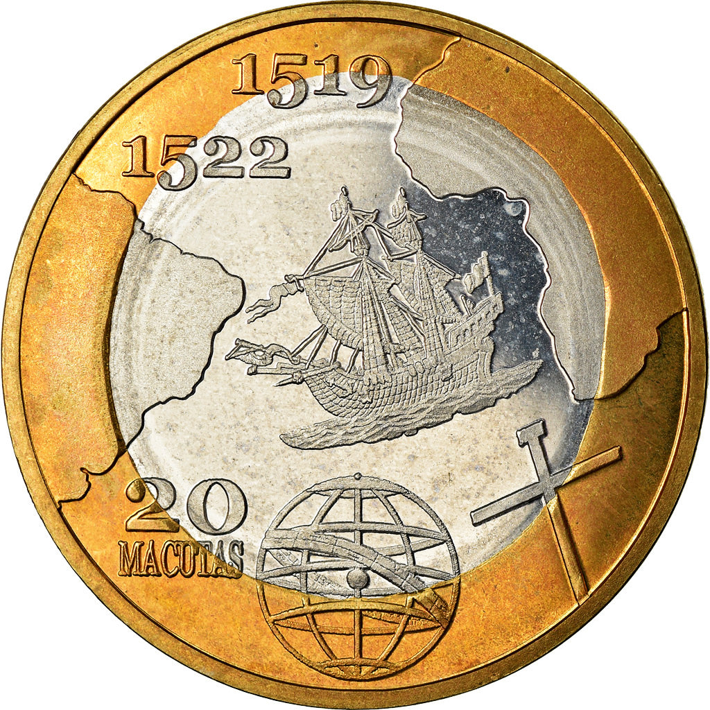 Moneta, CABINDA, 20 Macutas, 2019, Fernand de Magellan, SPL, Bi-metallico