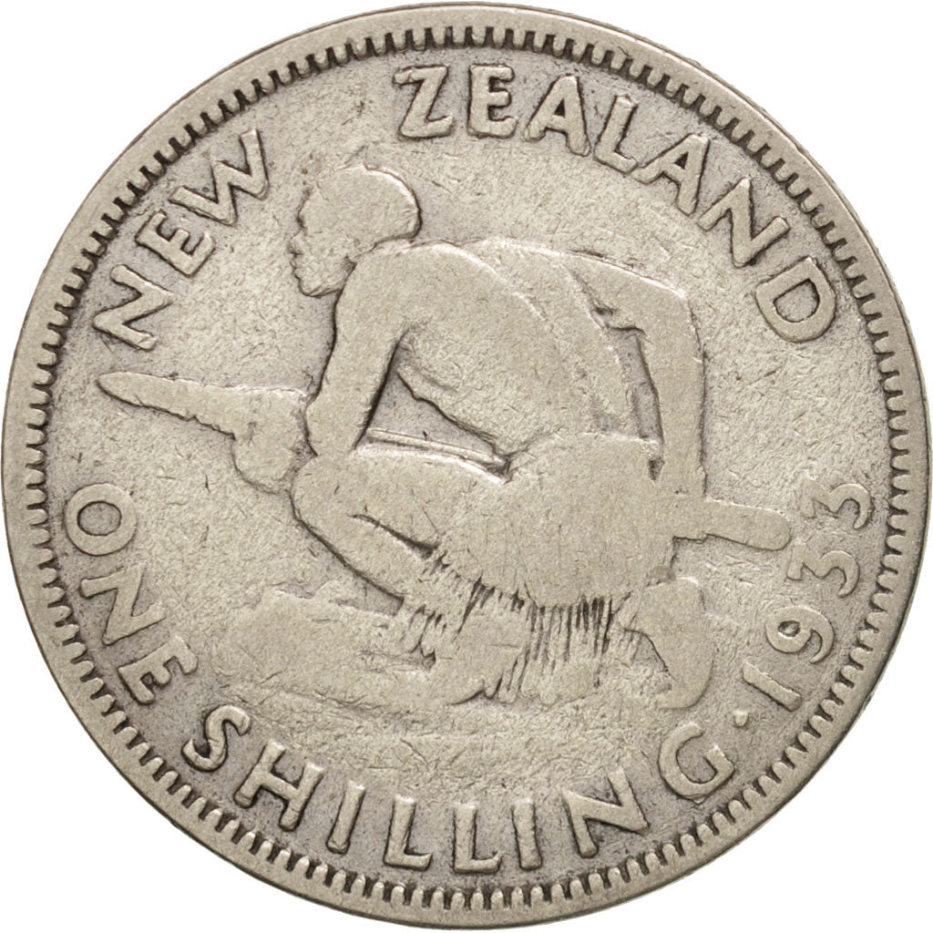 New Zealand, George V, Shilling, 1933, VF(30-35), Silver, KM:3