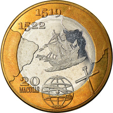 Coin, CABINDA, 20 Macutas, 2019, Fernand de Magellan, MS(63), Bi-Metallic
