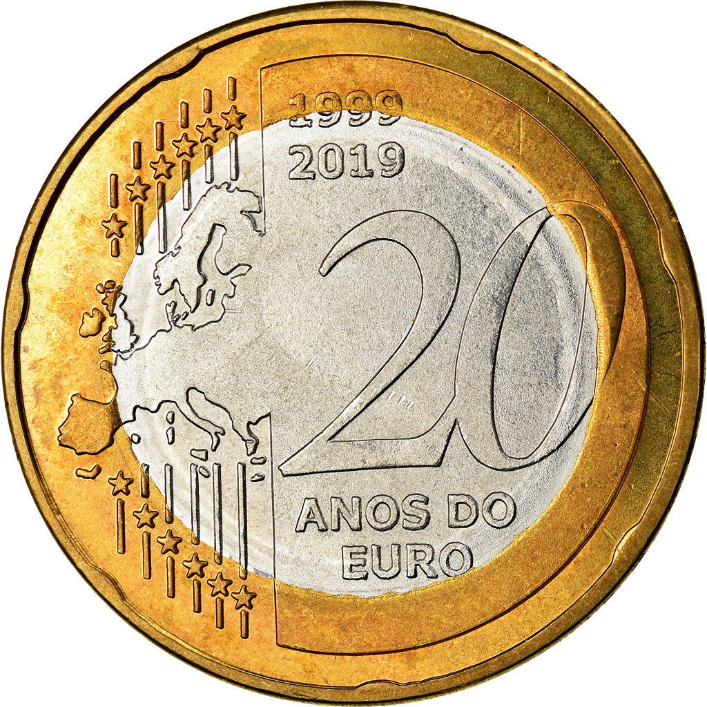 Coin, CABINDA, 20 Macutas, 2019, 20ème anniversaire de l'Euro, MS(63)