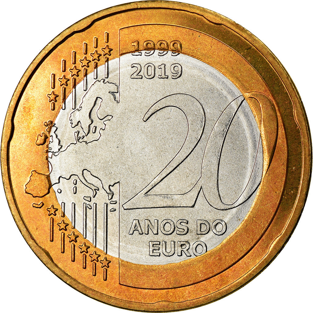 Coin, CABINDA, 20 Macutas, 2019, 20ème anniversaire de l'Euro, MS(63)