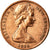 Moneda, Nueva Zelanda, Elizabeth II, 2 Cents, 1974, MBC+, Bronce, KM:32.1