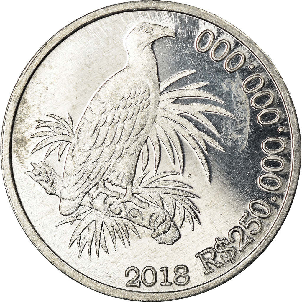 Coin, CABINDA, 250 milliards de reais, 2018, MS(63), Aluminum