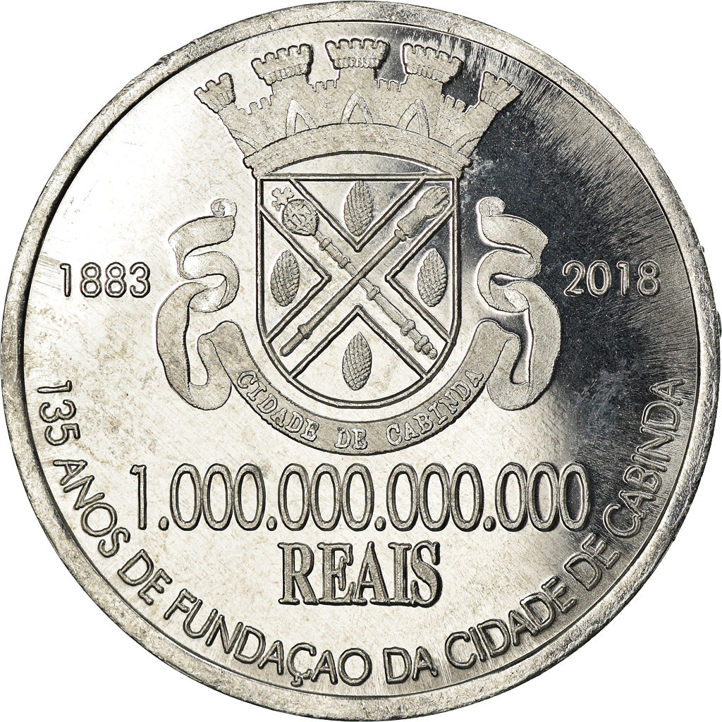 Monnaie, CABINDA, 1 billion de reais, 2018, Fondation de Cabinda, SPL, Aluminium