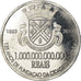 Monnaie, CABINDA, 1 billion de reais, 2018, Fondation de Cabinda, SPL, Aluminium