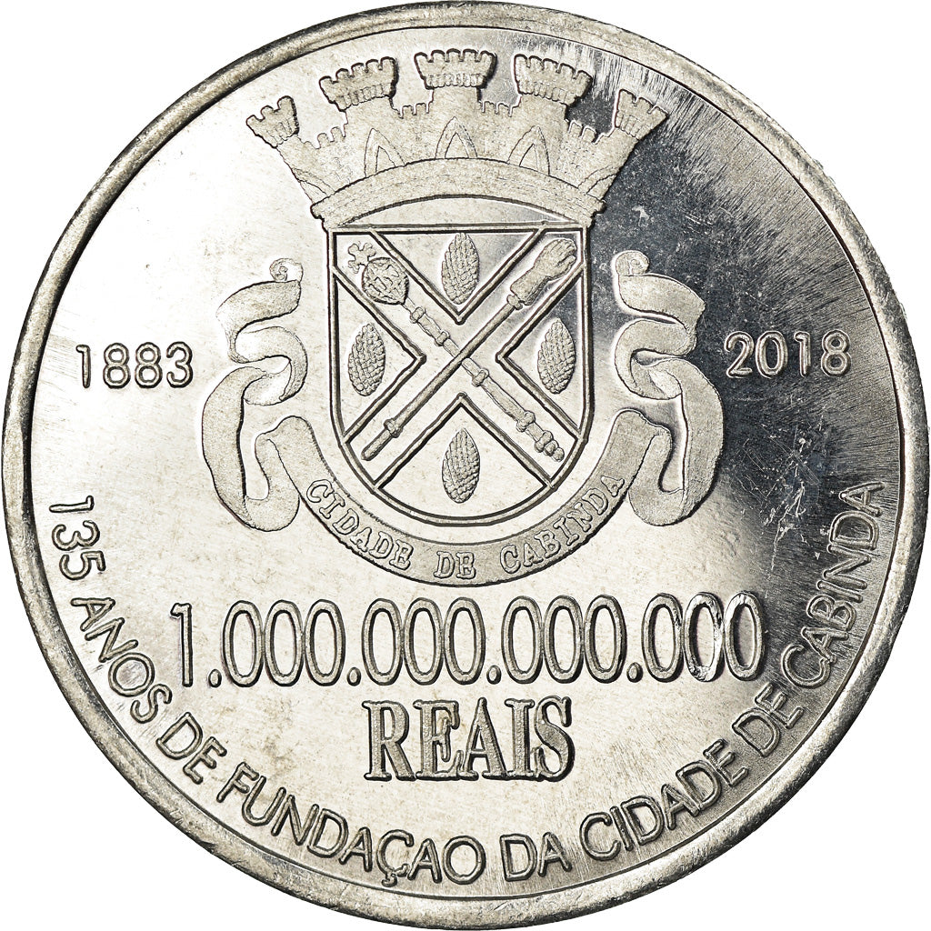 Monnaie, CABINDA, 1 billion de reais, 2018, Fondation de Cabinda, SPL, Aluminium