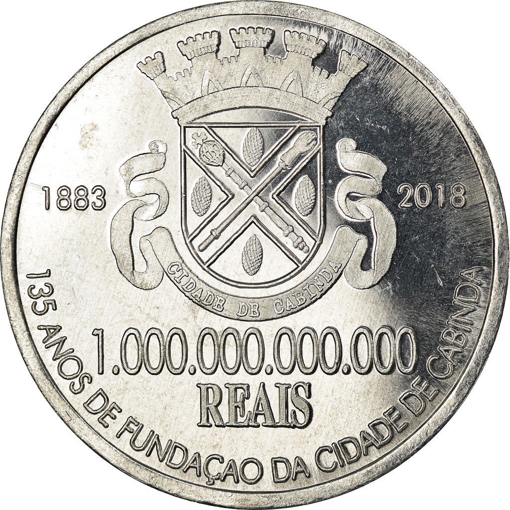 Moneta, CABINDA, 1 billion de reais, 2018, Fondation de Cabinda, SPL, Alluminio
