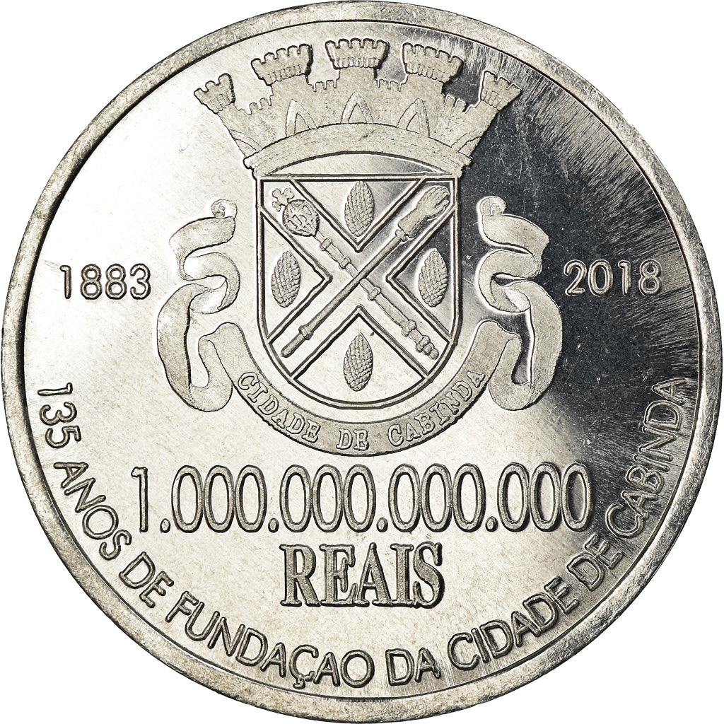 Monnaie, CABINDA, 1 billion de reais, 2018, Fondation de Cabinda, SPL, Aluminium