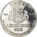 Monnaie, CABINDA, 1 billion de reais, 2018, Fondation de Cabinda, SPL, Aluminium