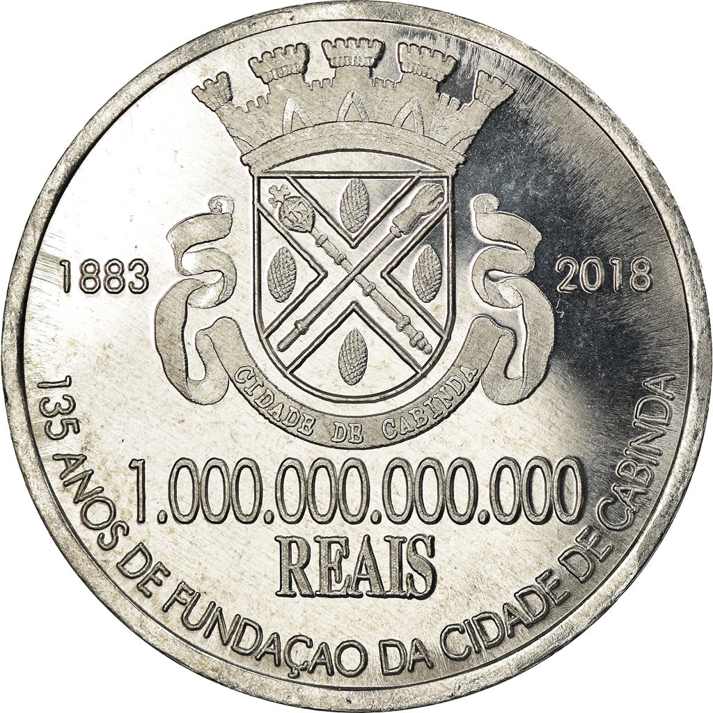 Monnaie, CABINDA, 1 billion de reais, 2018, Fondation de Cabinda, SPL, Aluminium