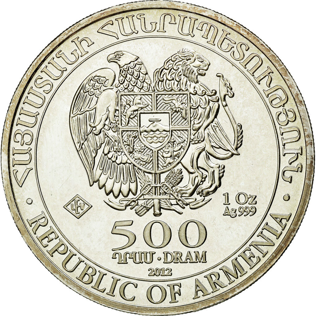 Coin, Armenia, 500 Dram, 2012, Leipziger Edelmetall Verarbeitung, MS(64)