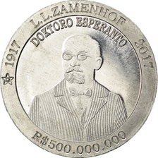 Moeda, CABINDA, cinq cents millions de reais, 2017, Lazar Zamenhof, MS(63)
