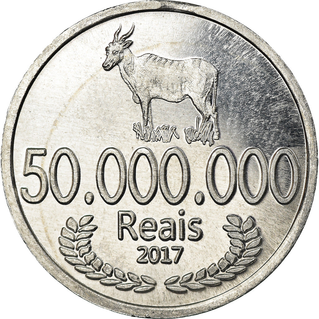 Coin, CABINDA, 50 millions de reais, 2017, MS(63), Aluminum