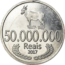 Coin, CABINDA, 50 millions de reais, 2017, MS(63), Aluminum