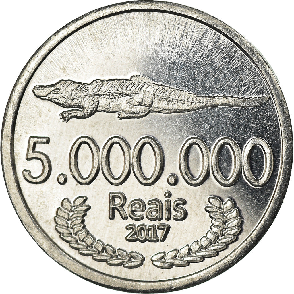 Coin, CABINDA, 5 millions de reais, 2017, MS(63), Aluminum