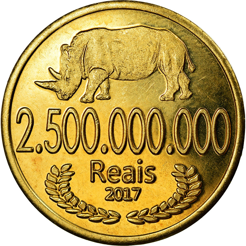 Coin, CABINDA, 2 milliards 500 millions de reais, 2017, MS(63), Bronze-Aluminium