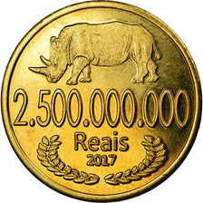 Coin, CABINDA, 2 milliards 500 millions de reais, 2017, MS(63), Bronze-Aluminium