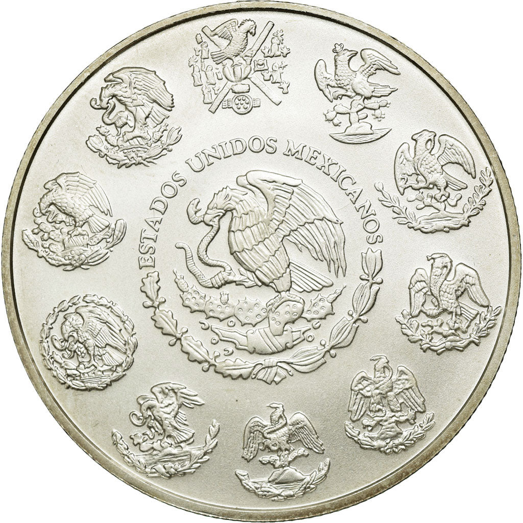 Coin, Mexico, Onza, Troy Ounce of Silver, 2011, Mexico City, MS(64), Silver