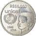 Moneta, CABINDA, 50000 reais, 2016, Unicef, MS(63), Aluminium