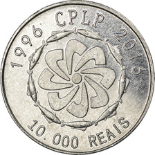 Coin, CABINDA, 10000 reais, 2016, CPLP, MS(63), Aluminum