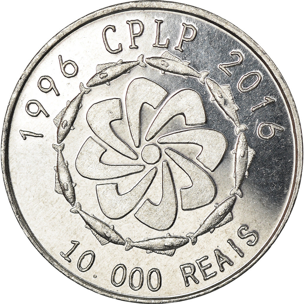 Coin, CABINDA, 10000 reais, 2016, CPLP, MS(63), Aluminum