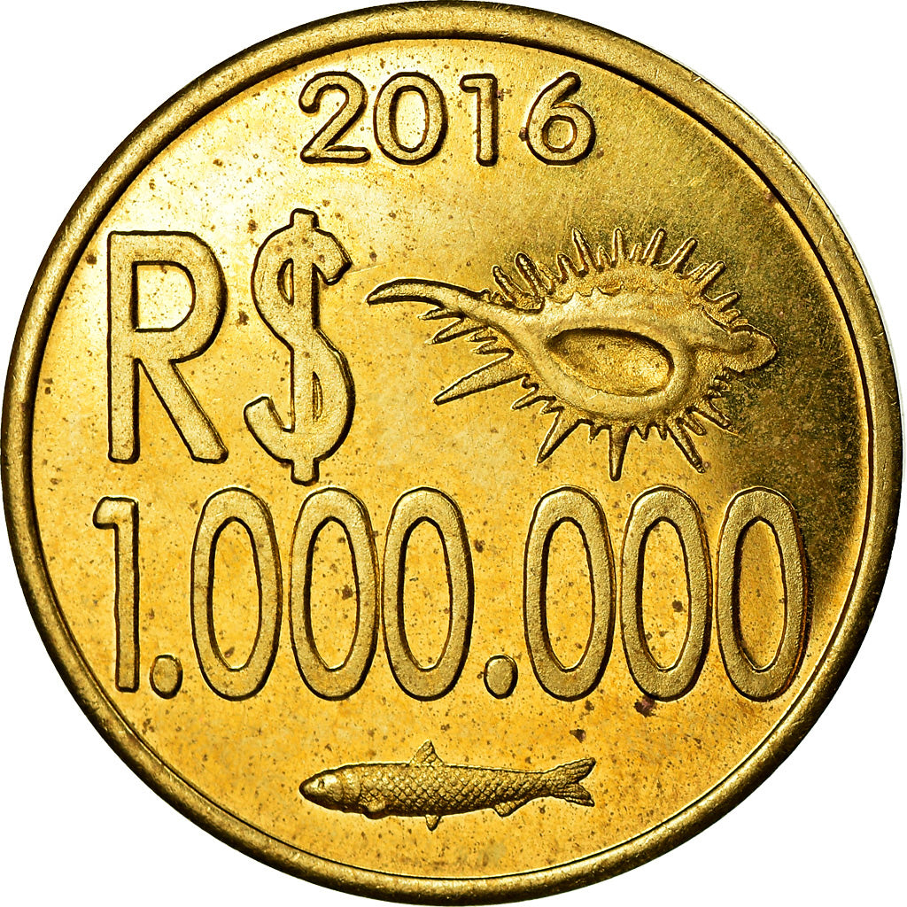 Coin, CABINDA, 1 million de reais, 2016, MS(63), Brass
