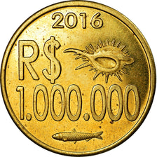 Coin, CABINDA, 1 million de reais, 2016, MS(63), Brass