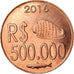 Coin, CABINDA, 500.000 reais, 2016, MS(63), Copper