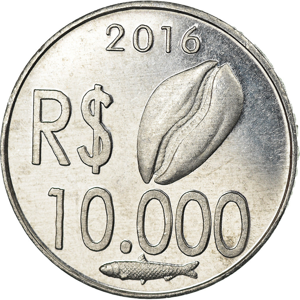 Coin, CABINDA, 10.000 reais, 2016, MS(63), Aluminum
