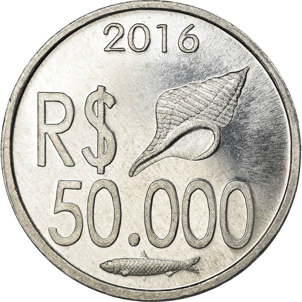 Coin, CABINDA, 50.000 reais, 2016, MS(63), Aluminum