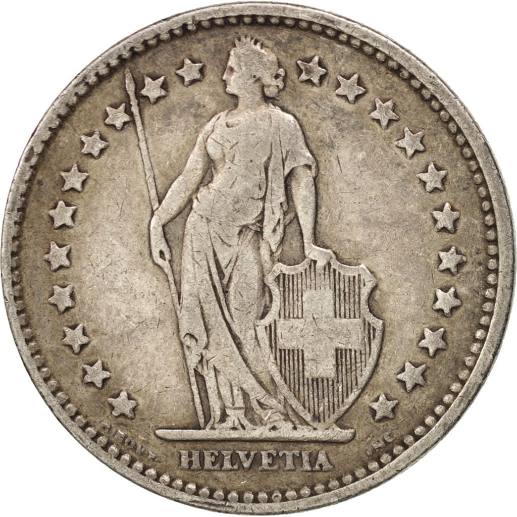 Coin, Switzerland, 2 Francs, 1920, Bern, VF(30-35), Silver, KM:21