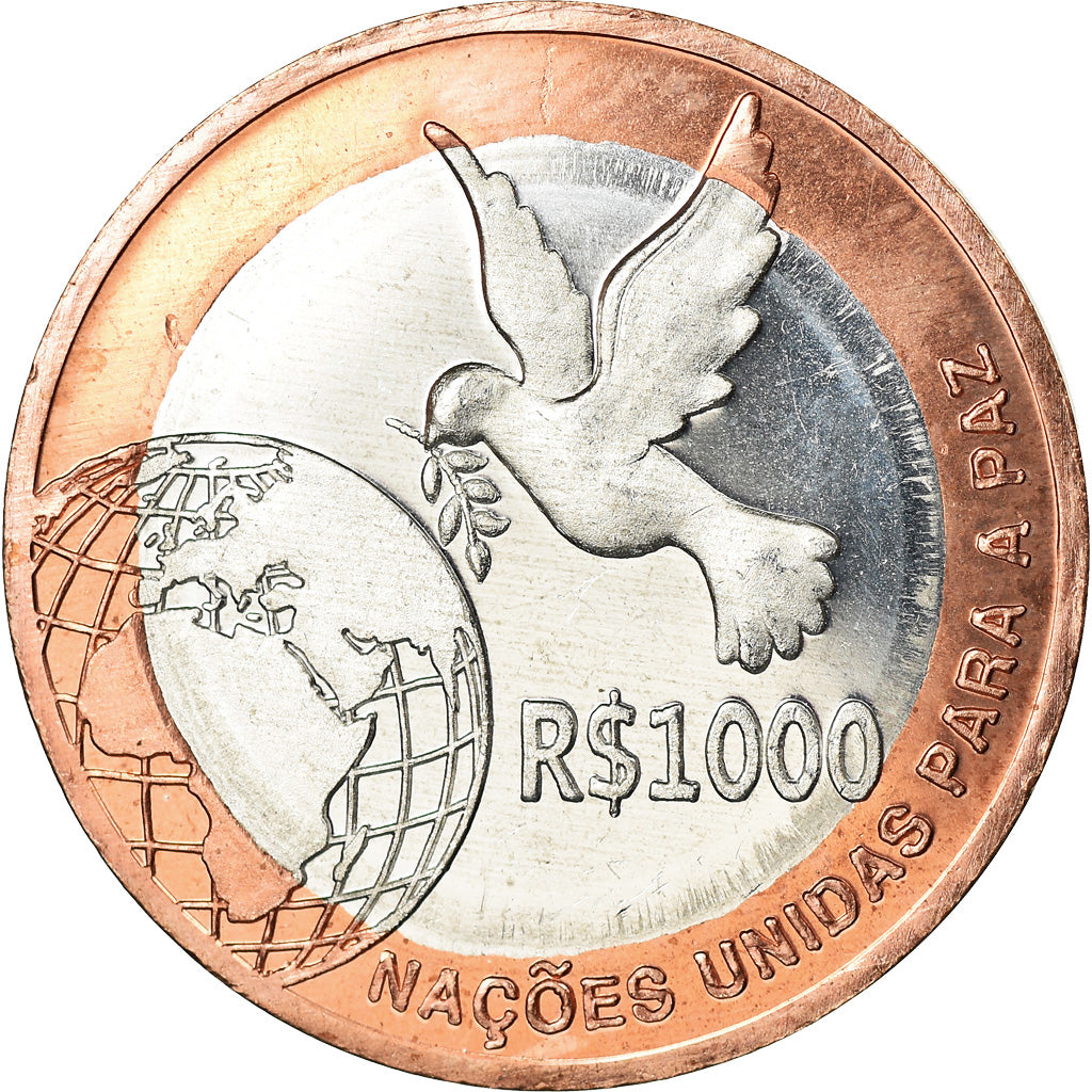 Coin, CABINDA, 1.000 reais, 2015, 70ème anniversaire de l'ONU, MS(63)