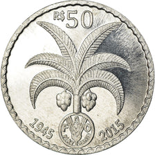 Munten, CABINDA, 50 Reais, 2015, 70ème anniversaire du FAO, UNC-, Aluminium