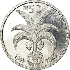 Moneta, CABINDA, 50 Reais, 2015, 70ème anniversaire du FAO, SPL, Alluminio