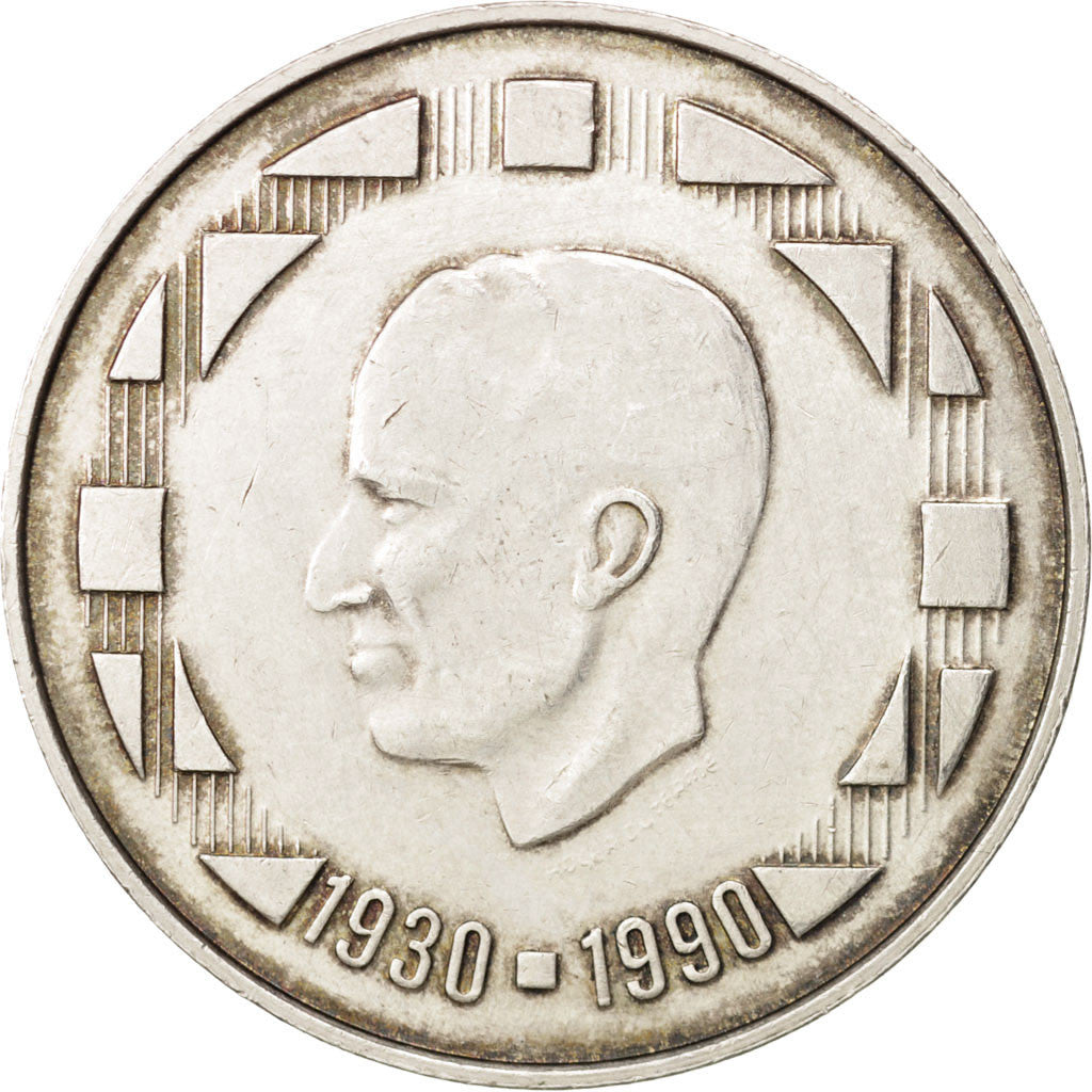 Belgium, 500 Francs, 500 Frank, 1990, EF(40-45), Silver, KM:178