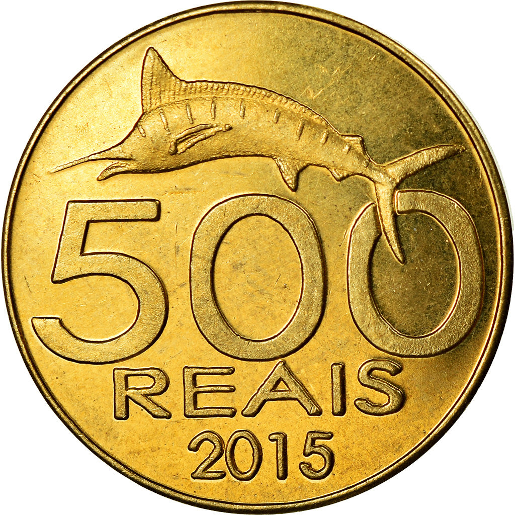 Moneda, CABINDA, 500 reais, 2015, SC, Latón