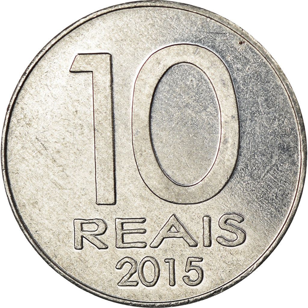 Coin, CABINDA, 10 Reais, 2015, MS(63), Aluminum