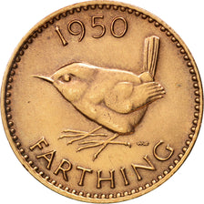 Great Britain, George VI, Farthing, 1950, AU(50-53), Bronze, KM:867