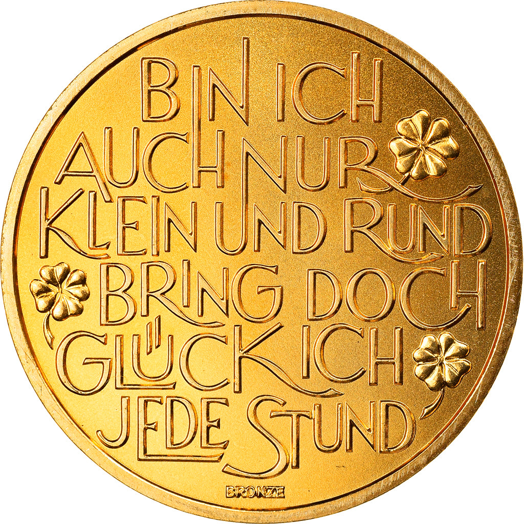 Germany, Medal, Prosit Neujahr, 2017, MS(65-70), Copper-Nickel Gilt