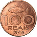 Moeda, CABINDA, 100 Reais, 2015, MS(63), Cobre