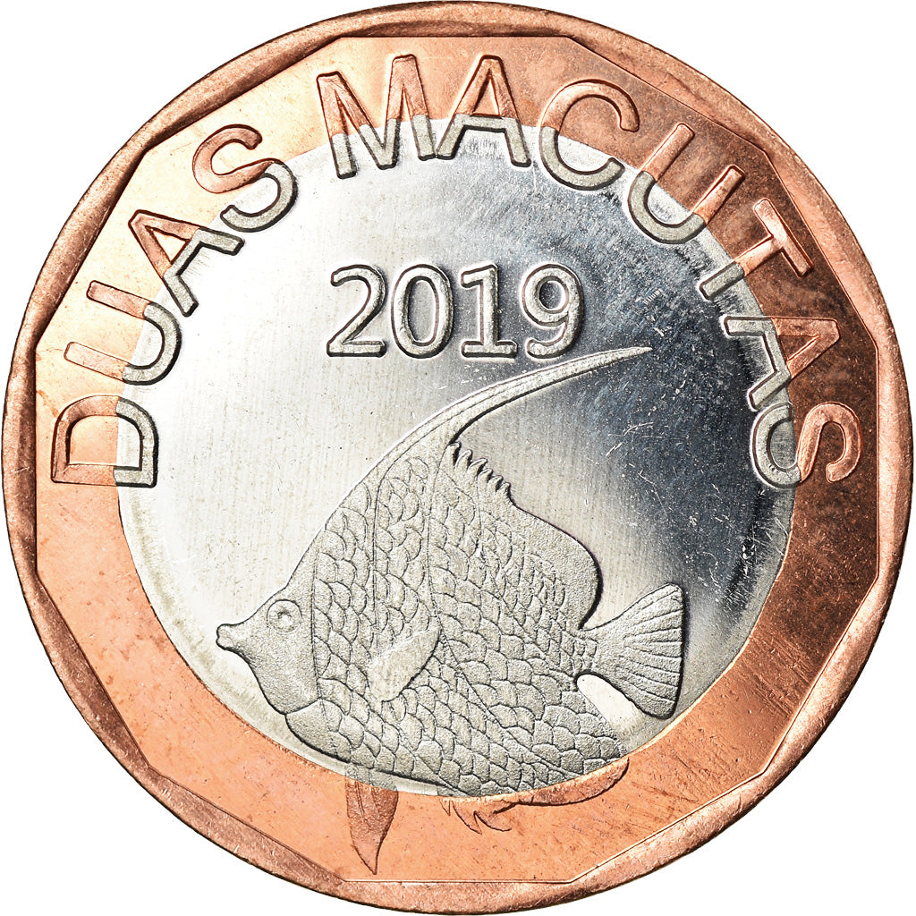 Münze, CABINDA, 2 Macutas, 2019, UNZ, Bi-Metallic
