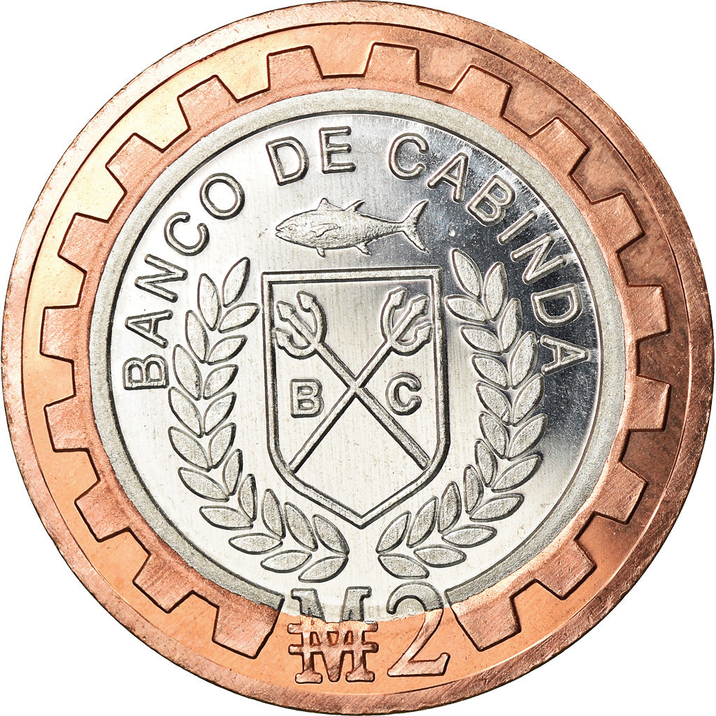 Münze, CABINDA, 2 Macutas, 2019, UNZ, Bi-Metallic