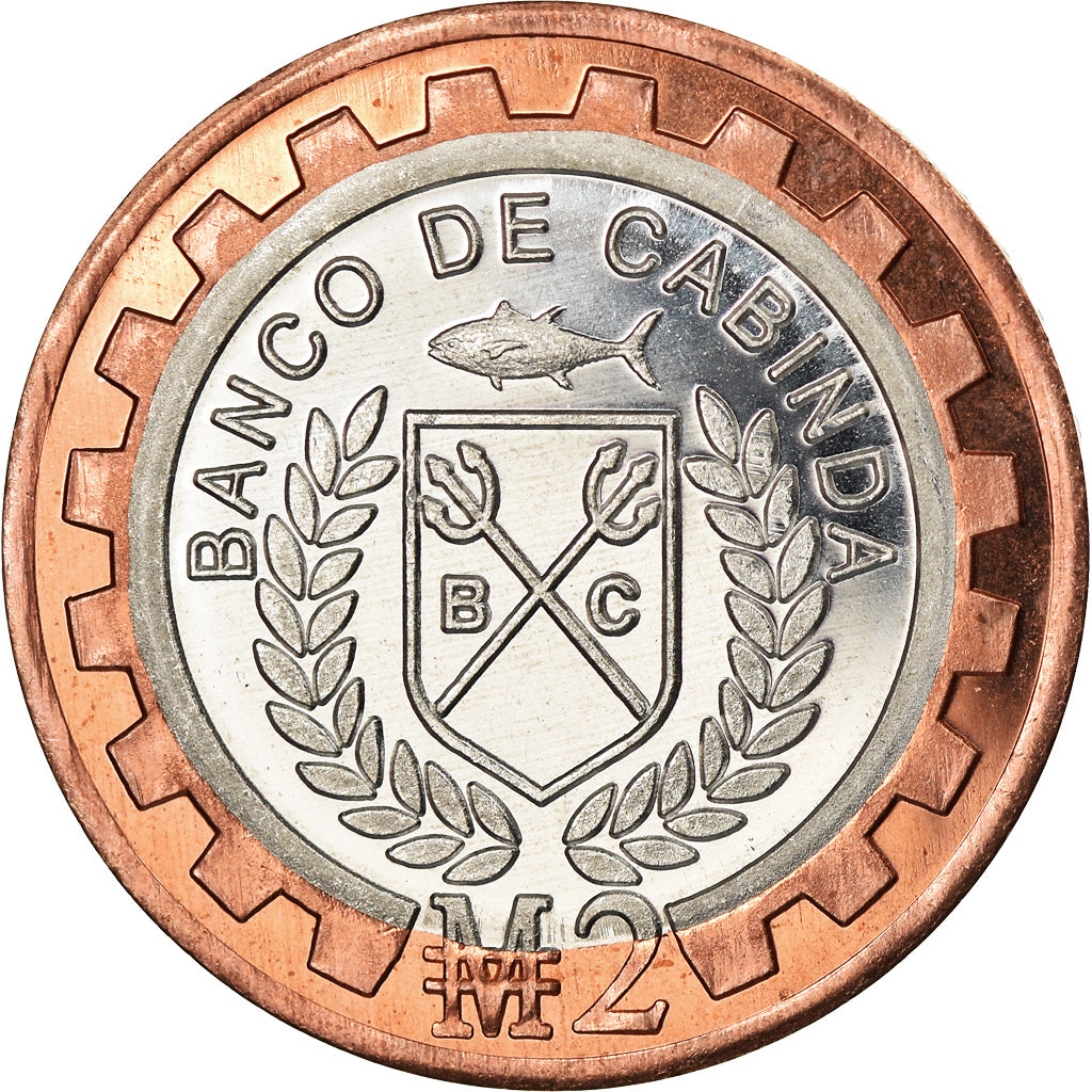 Münze, CABINDA, 2 Macutas, 2019, UNZ, Bi-Metallic