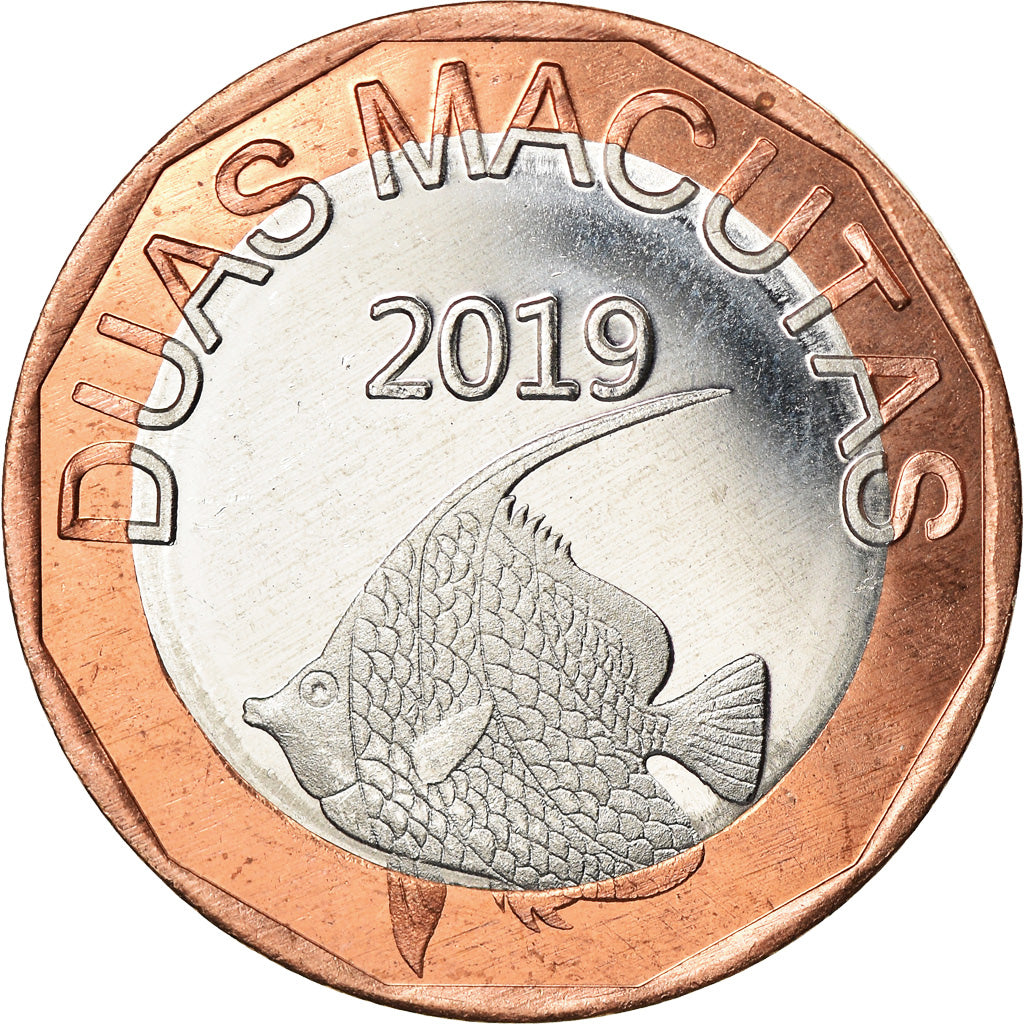 Coin, CABINDA, 2 Macutas, 2019, MS(63), Bi-Metallic
