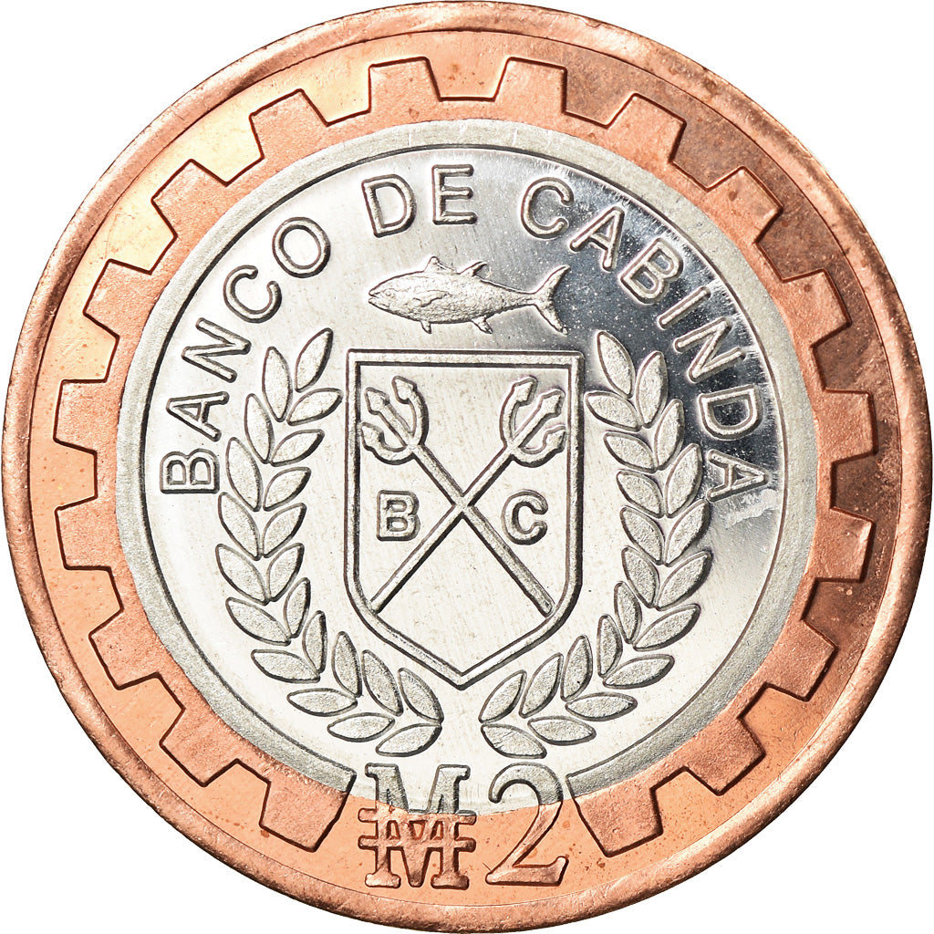 Münze, CABINDA, 2 Macutas, 2019, UNZ, Bi-Metallic