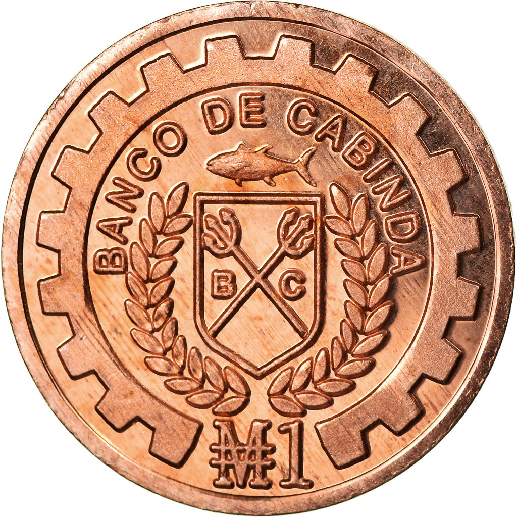 Coin, CABINDA, Macuta, 2019, MS(63), Copper