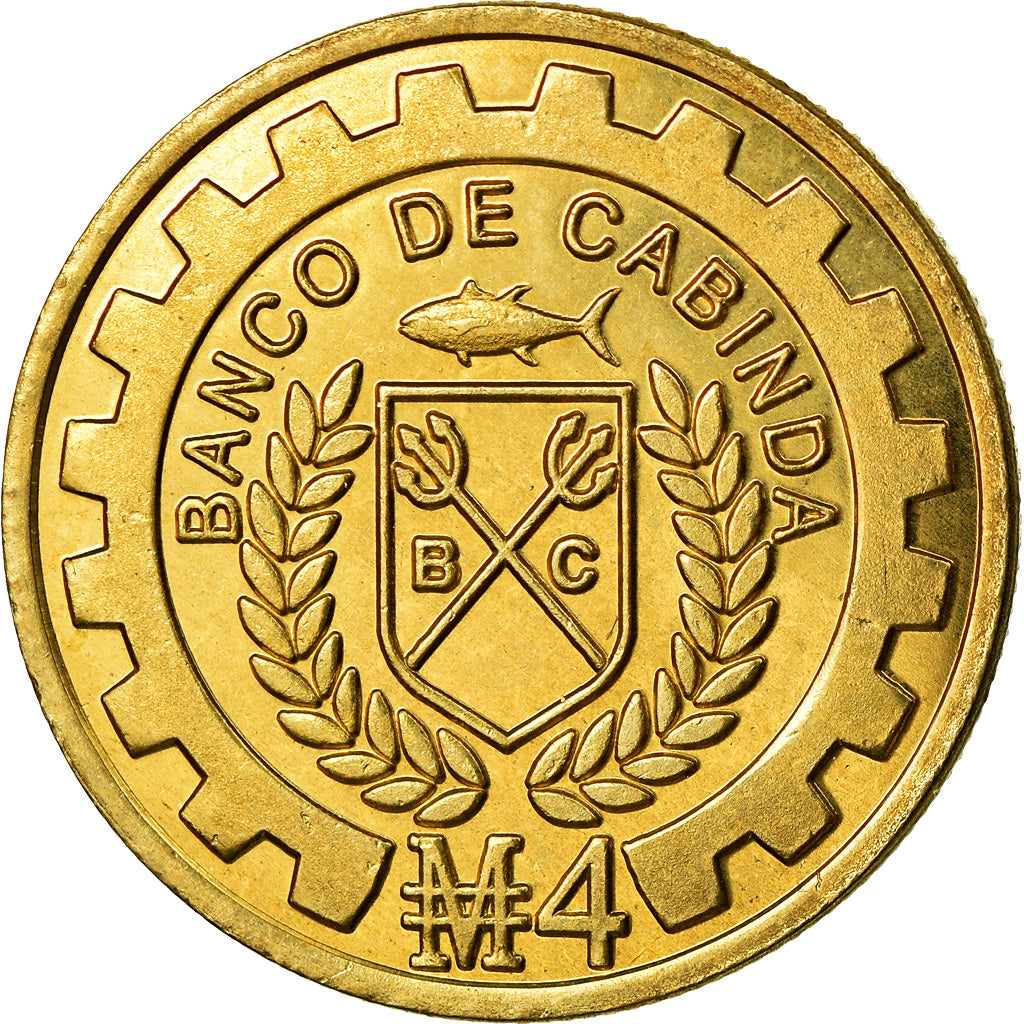 Moneda, CABINDA, 4 macutas, 2019, SC, Latón