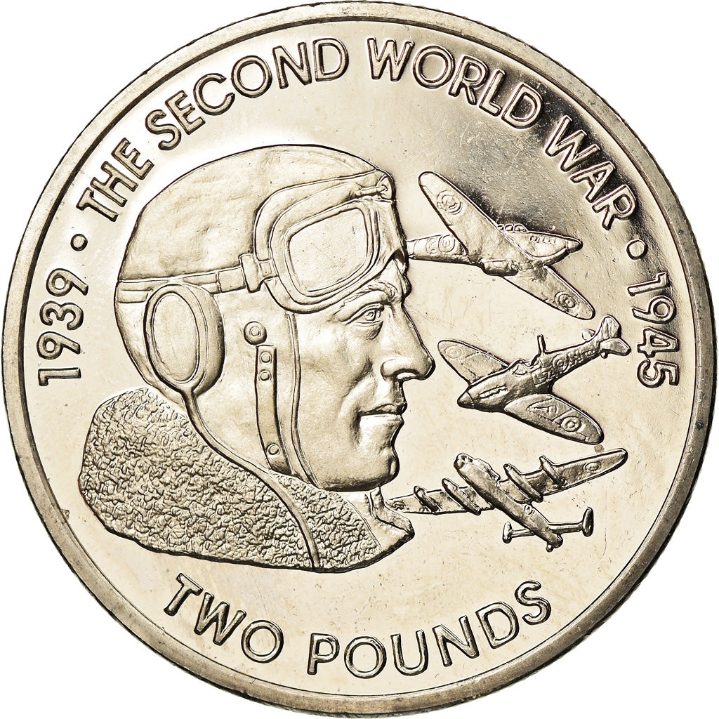 Coin, British Indian Ocean, 2 Pounds, 2019, 2ème guerre mondiale - Aviation